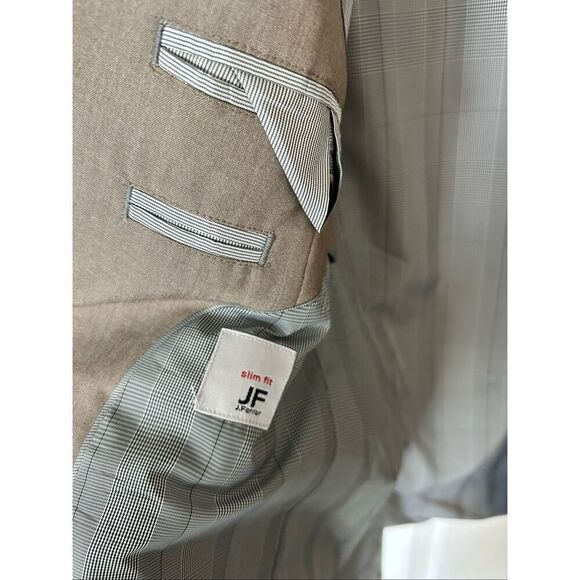 J. ferrar light brown blazer jacket slim fit two cotton size 40R - Picture 5 of 6